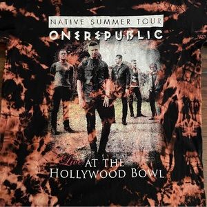Reverse tie dye One Republic Tour Tshirt
